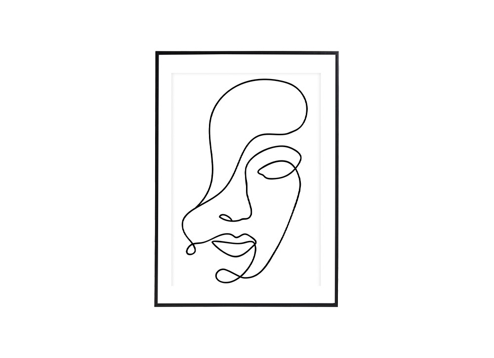 Quadro de cartaz de moldagem preto RANUA