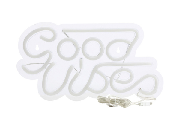 Decoración luminosa rosa good VIBES