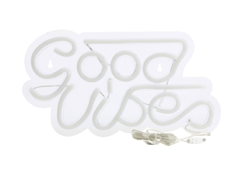 Decoración luminosa rosa good VIBES