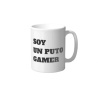 Taza divertida blanca con letras negras CRACK
