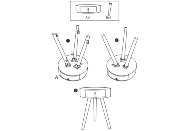 Mesa de noche RECIFE