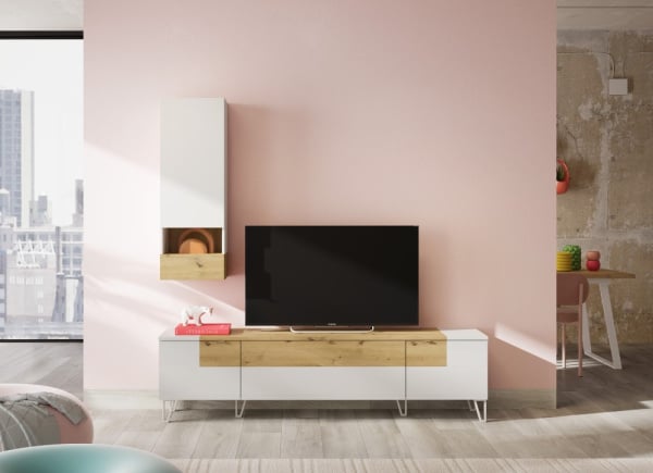 Librería de salón frente lacado BAREYO