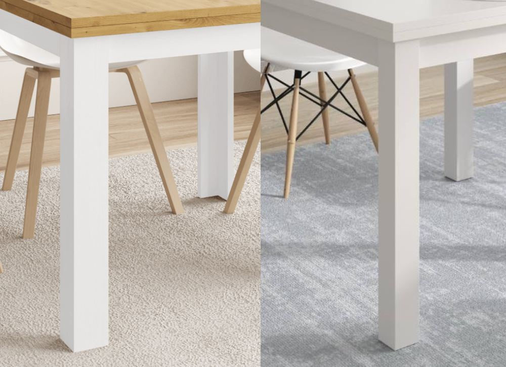 Mesa de jantar quadrada extensível CANTÁBRICO