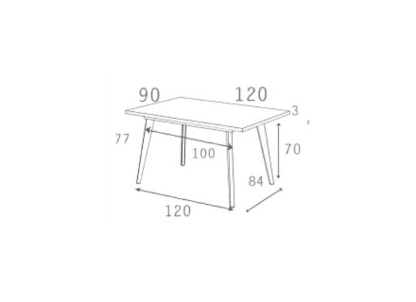 Mesa de comedor pata inclinada CANTABRICO
