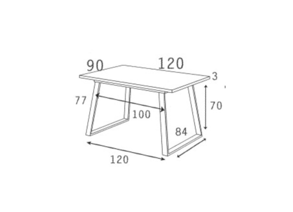 Mesa de comedor pata trapecio CANTABRICO