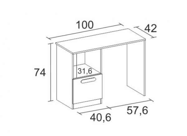 Mesa de estudio1 puerta y hueco STAR