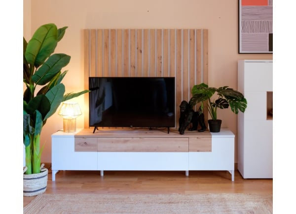 Módulo tv 2 puertas + cajón y patas LUENA