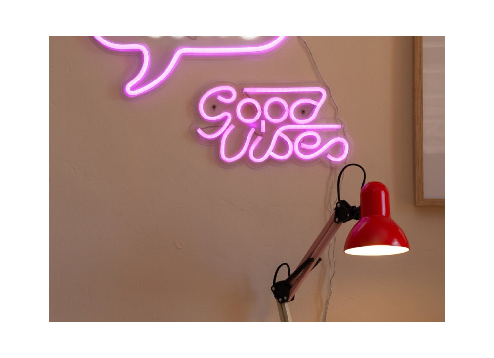 Decoración luminosa rosa good VIBES