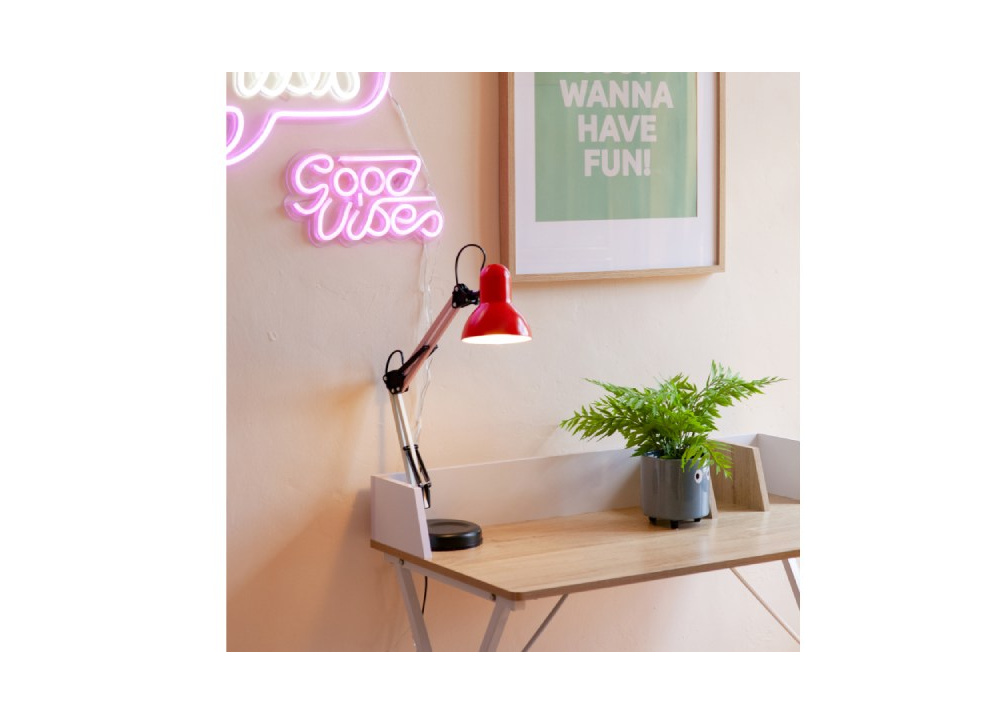 Decoración luminosa rosa good VIBES