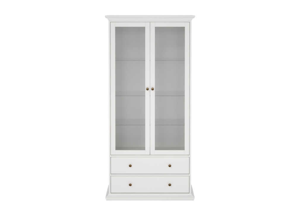 Vitrine com duas portas e duas gavetas VIENA