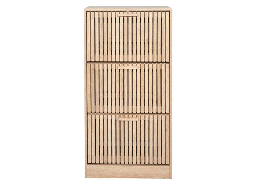 Zapatero nórdico 3 PUERTAS modelo GARDEN, 60 X 24 X 113 CM ALTO.