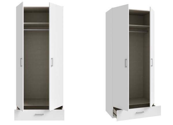 Armario 2 puertas batientes y 1 cajón PALMA