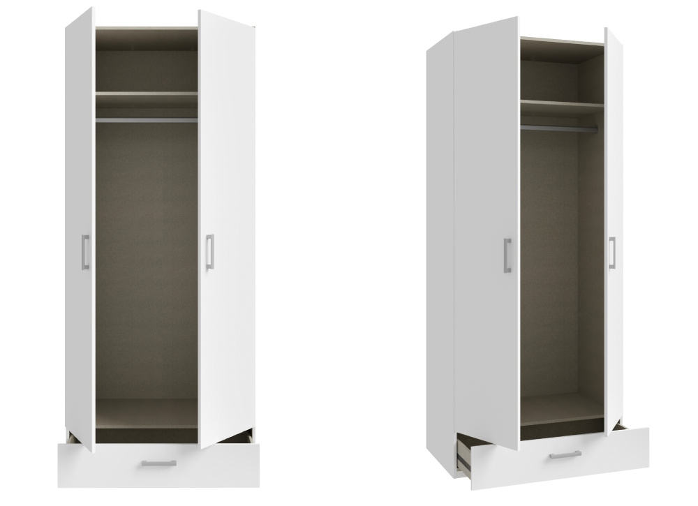 Armario 2 puertas batientes y 1 cajón PALMA