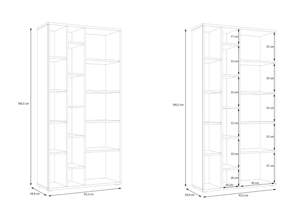 Estantería vertical 16 huecos WINTER