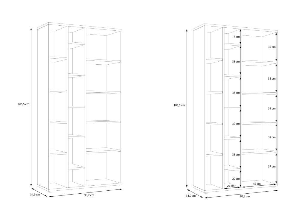 Estantería vertical 16 huecos WINTER