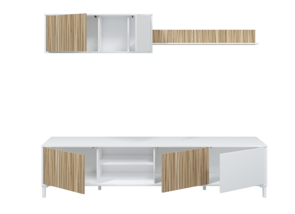 Muebles de salón blanco y rayado EXOTIC Muebles de salón blanco y rayado EXOTIC