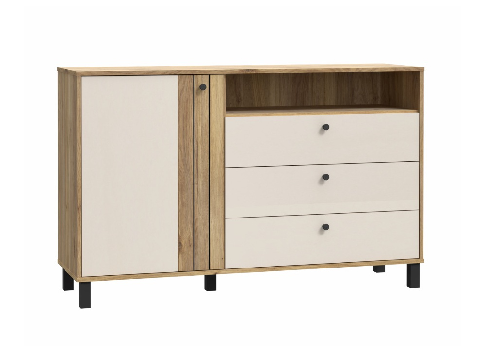 Aparador 3 gavetas 1 porta e furo ARNEY