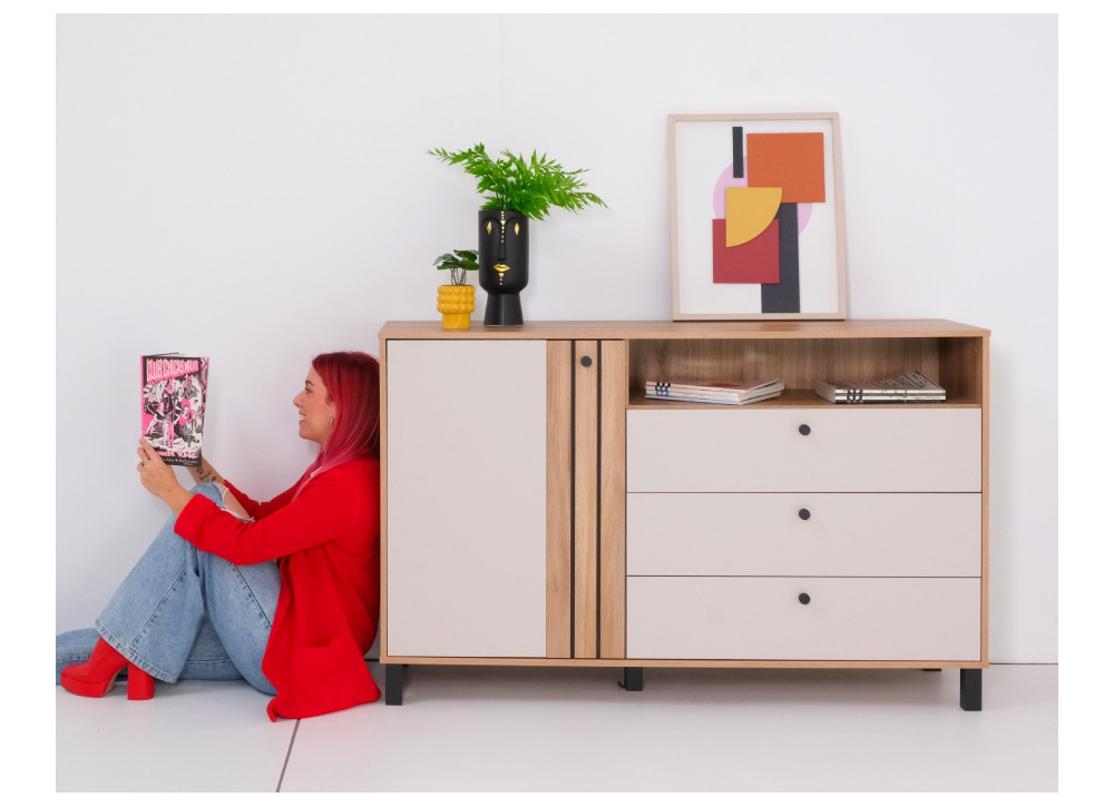 Aparador 3 cajones 1 puerta y hueco ARNEY