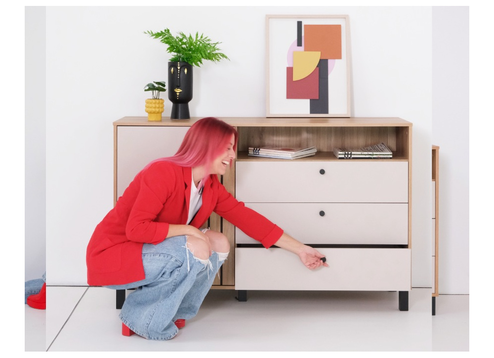 Aparador 3 cajones 1 puerta y hueco ARNEY