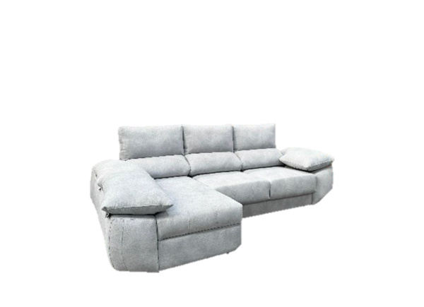 Sofá deslizante ruedas+chaisselongue arcón LUCA