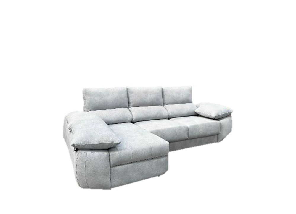 Sofá deslizante ruedas+chaisselongue arcón LUCA