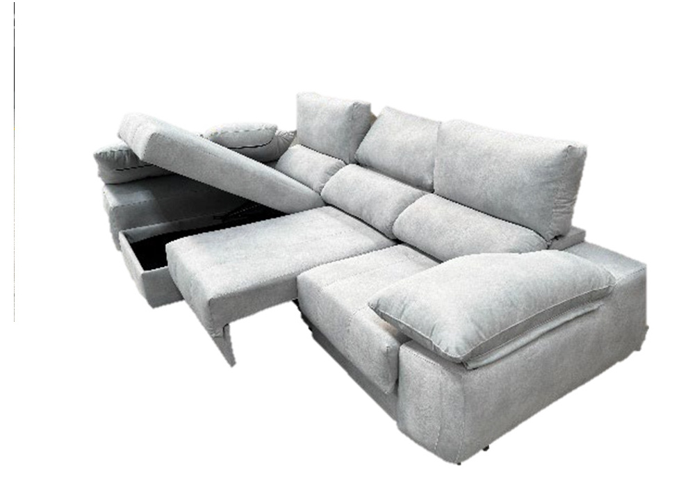 Deslizante sofá rodas + chaisselongue arcon LUCA