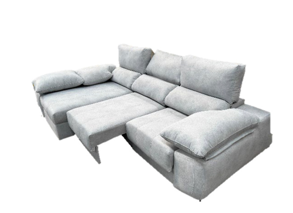 Sofá deslizante ruedas+chaisselongue arcón LUCA