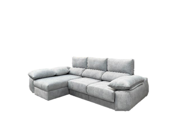 Sofá deslizante ruedas+chaisselongue arcón LUCA