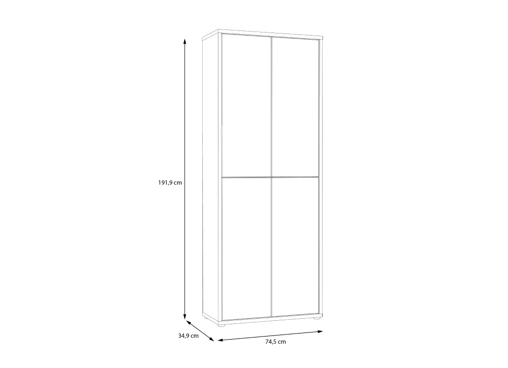 Zapatero 4 puertas 8 baldas BLOOM