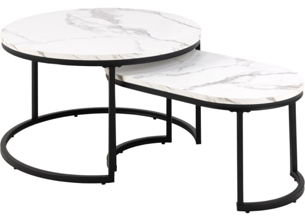 Juego 2 mesas de centro redonda MIRO
