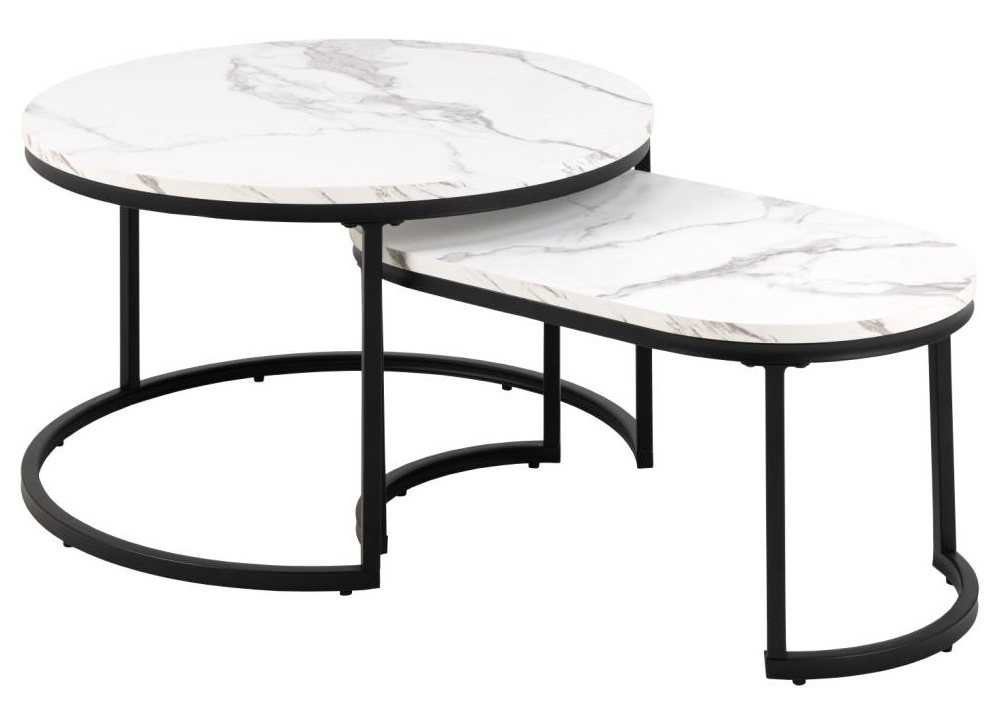 Juego 2 mesas de centro redonda MIRO