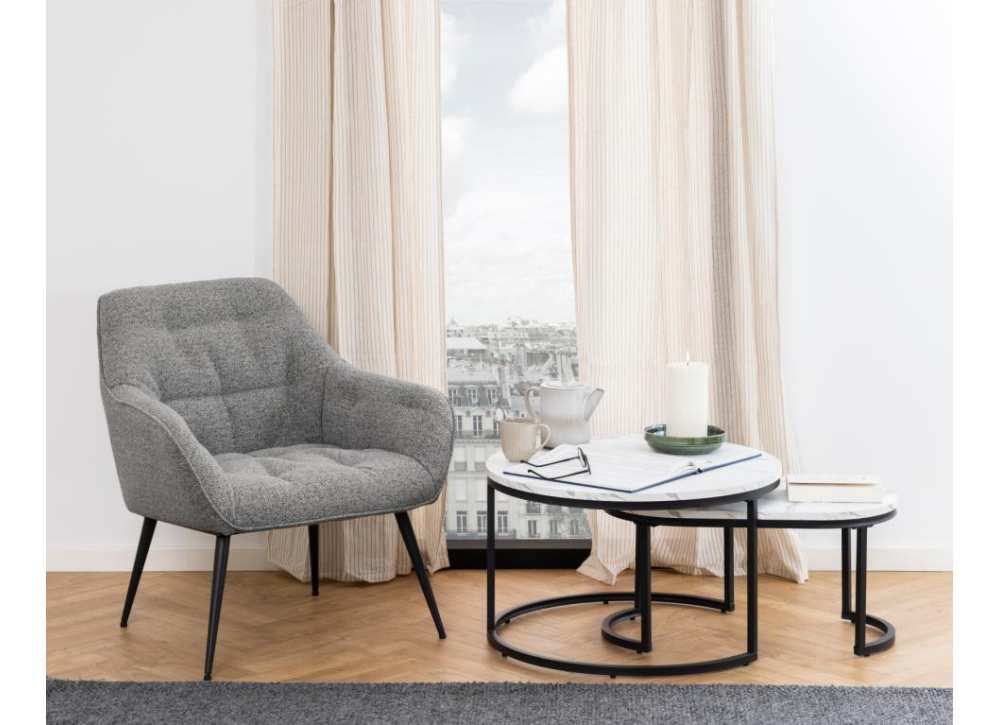 Juego 2 mesas de centro redonda MIRO