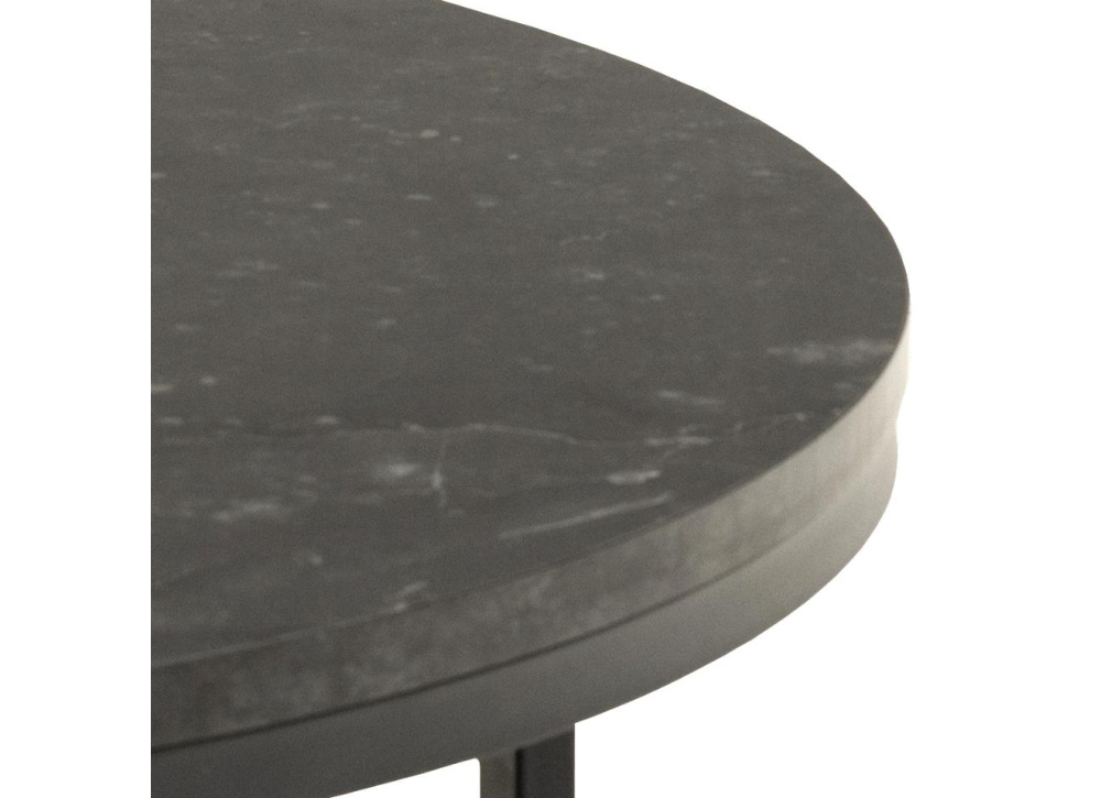 Mesa centro redonda tapa simil mármol SIGNE