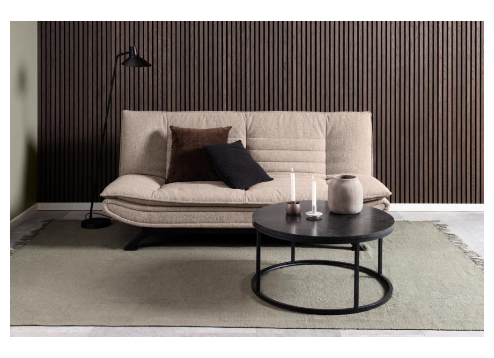 Mesa centro redonda tapa simil mármol SIGNE