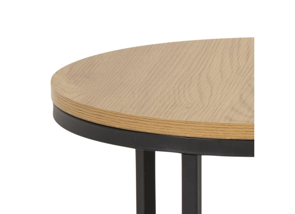 Juego 2 mesas de centro redondas SAGA