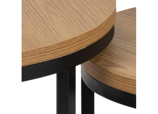 Juego 2 mesas de centro redondas MAYA