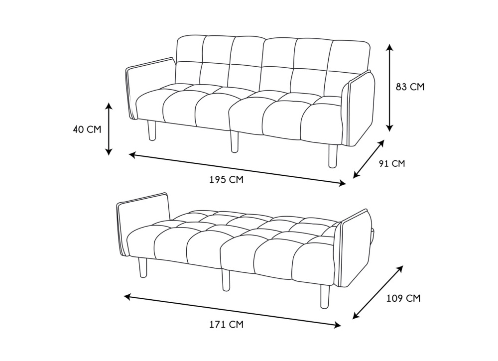 Sofá cama clic-clack ARCHIE