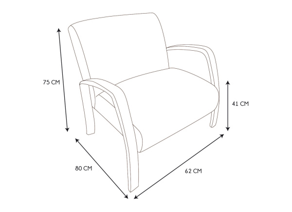 Sillón estilo nórdico BENEDICT