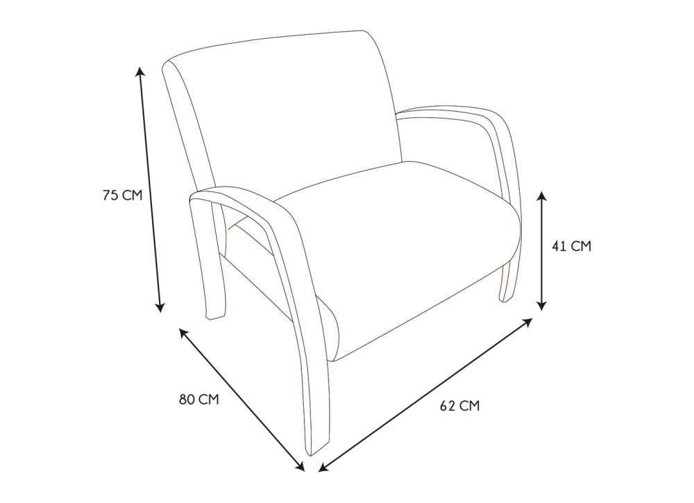 Sillón estilo nórdico BENEDICT