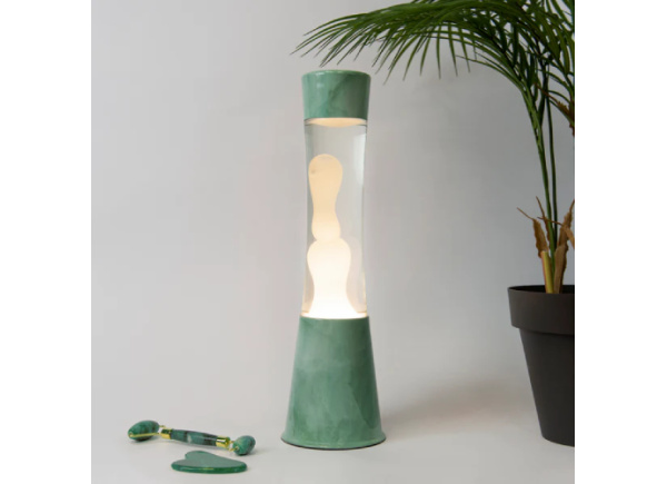 Lámpara de lava verde menta COLUMBA