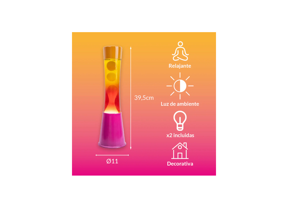 Lámpara de lava degradado MAGMA