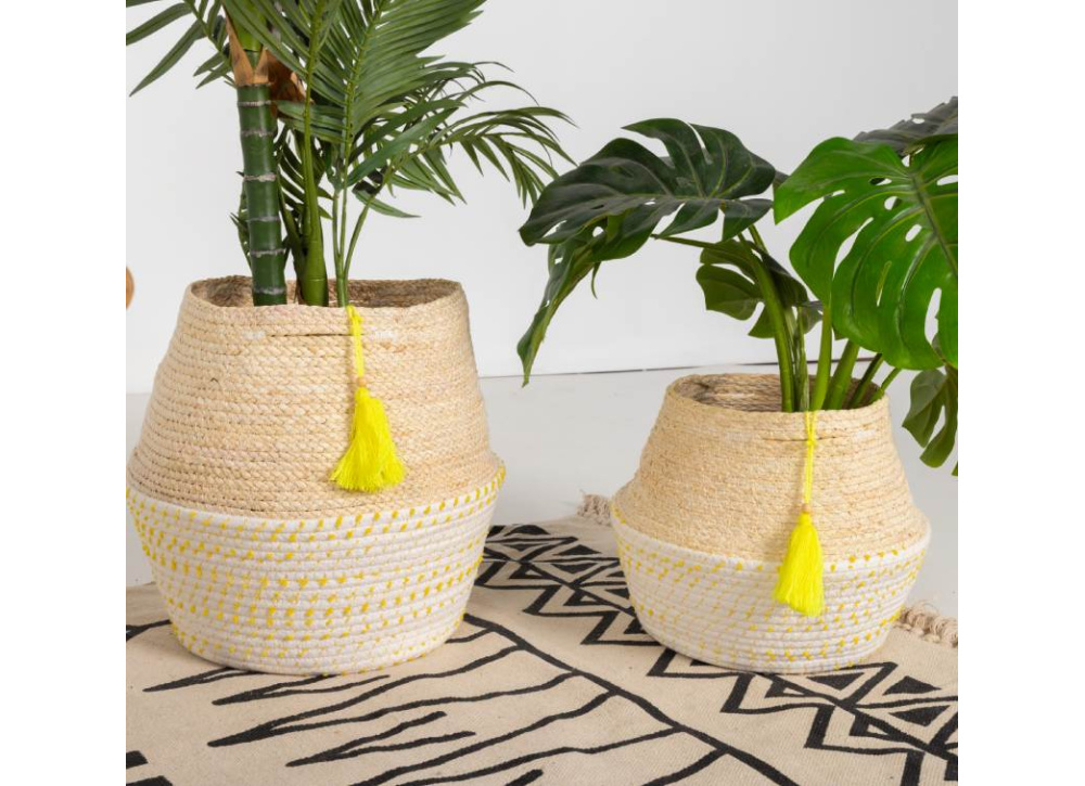 Set de 2 cestos de ratán COZY