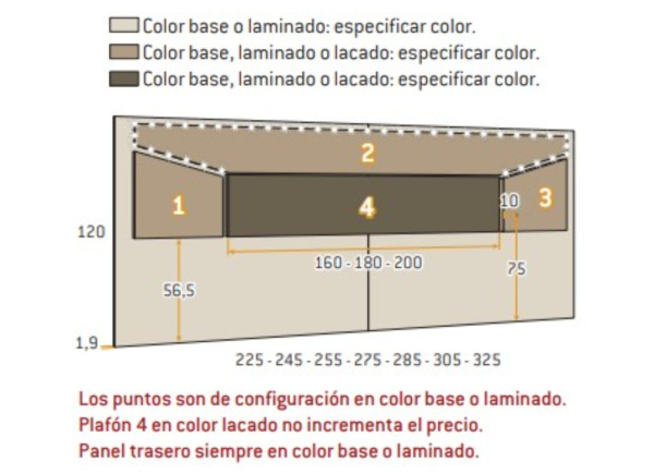 Dormitorio de matrimonio con leds ASIA