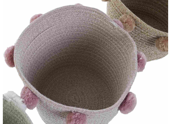 Cesta con pompones TEKA