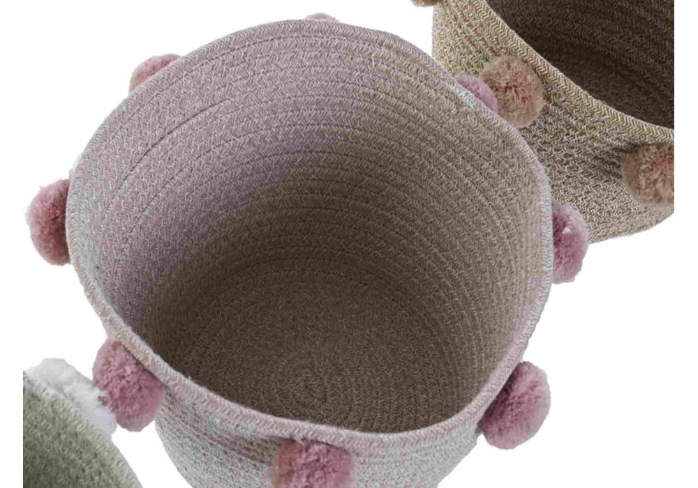 Cesta con pompones TEKA