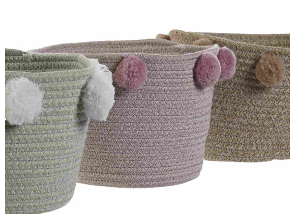 Cesta con pompones TEKA