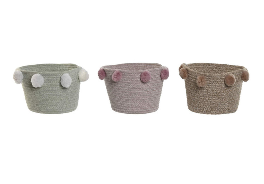 Cesta con pompones TEKA