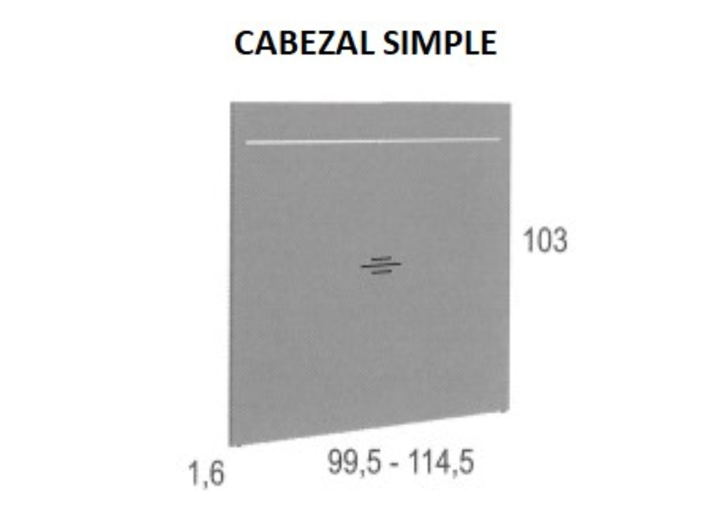 Cabecero recto de 90 ó 105 CLEO