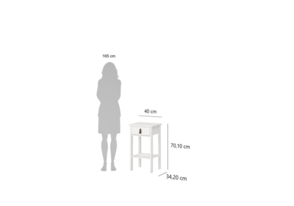 Mesita de noche 1 cajón LILLA