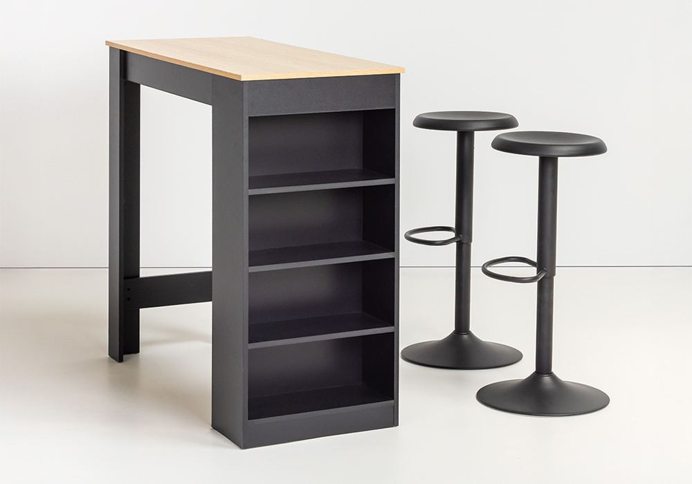 Mesa alta com prateleiras ALEX